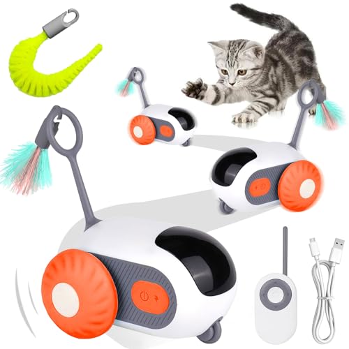 Shengruili Interaktives Katzenspielzeug mit Fernbedienung,Katzenspielzeug Selbstbeschäftigung,Ntelligenzspielzeug für Katzen,Katzenspielzeug Elektrisch,Katzen Spielzeug von Shengruili