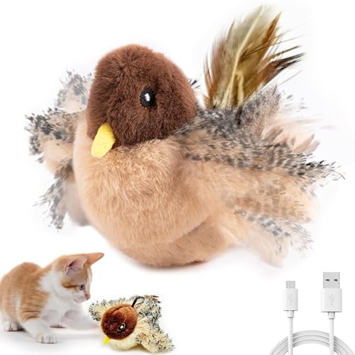 Katzenspielzeug Vogel Fliegt Elektrisc,Aufladbar Fliegender Vogel Katzen Spielzeug,Intelligenz Fliegender VogelSpielzeug für Katzen,Interaktives Katzenspielzeug,Simulierter zwitschernder Vogel Katzenspielzeug Vogel Fliegt Elektrisc,Aufladbar Fliegender Vogel Katzen Spielzeug,Intelligenz Fliegender VogelSpielzeug für Katzen,Interaktives Katzenspielzeug,Simulierter zwitschernder Vogel von Shengruili