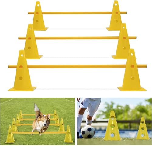 Shengruili 3 Set Sports Steckhürdenset,Fussball Trainingszubehör,Agility Set Hunde,Hürden Set Verstellbar,Agility Zubehör für das Training,Agility-Ausrüstungs-Set für Hunde für Haustiere(Gelb-32cm) Shengruili 3 Set Sports Steckhürdenset,Fussball Trainingszubehör,Agility Set Hunde,Hürden Set Verstellbar,Agility Zubehör für das Training,Agility-Ausrüstungs-Set für Hunde für Haustiere(Gelb-32cm) von Shengruili