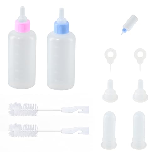 2 Stück 50ml Silikon Kleine Milchflasche Pet Set für Haustiere, Aufzuchtflasche mit Reinigungsbürste und Schnuller, Fläschchen Set für Haustiere für Neugeborene Kätzchen, Welpen, Hasen, Eichhörnchen 2 Stück 50ml Silikon Kleine Milchflasche Pet Set für Haustiere, Aufzuchtflasche mit Reinigungsbürste und Schnuller, Fläschchen Set für Haustiere für Neugeborene Kätzchen, Welpen, Hasen, Eichhörnchen von Shengxi