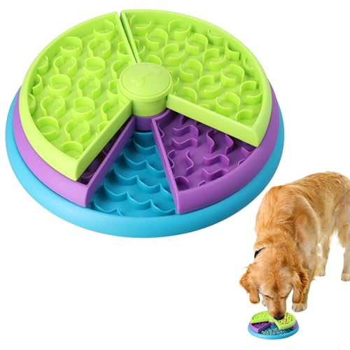 Interaktiver Fressnapf, Slow Feeder Hundenapf, Multilayered Hund Fun Feeder, Verstellbarer Slow Feeder Fressnäpfe Intelligenzspielzeug für Große Mittlere Kleine Hunde, 26×26×7.5cm von Shengxi