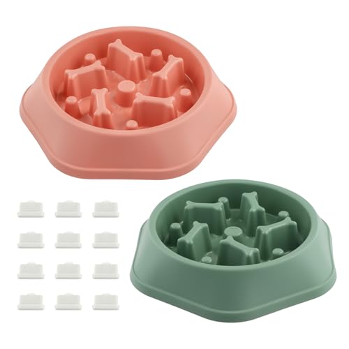 Shengxi Langsame Fütterung für Hunde, 2Pcs Anti Schling Napf für Haustiere Rutschfester, Interaktiver Langsamer Fressnapf für Kleine Mittelgroße Hunde Vermeiden Blähungen Überessen Shengxi Langsame Fütterung für Hunde, 2Pcs Anti Schling Napf für Haustiere Rutschfester, Interaktiver Langsamer Fressnapf für Kleine Mittelgroße Hunde Vermeiden Blähungen Überessen von Shengxi