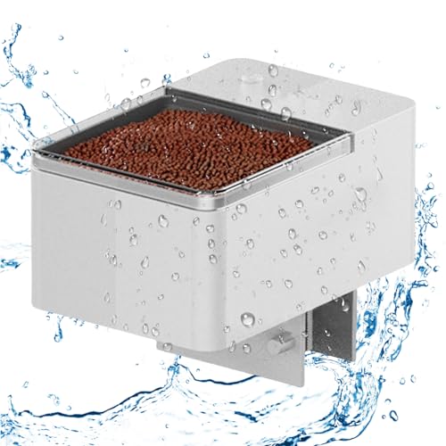 Automatischer Fischfütterer, Fischfutterautomat Für Urlaub & Aquarium, Präzises Fütterungsgerät mit Dosierer für Trockenfutter & Granulat von Shenrongtong