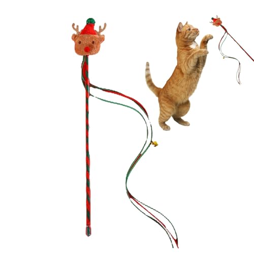 Christmas Cat Teaser Toy - Christmas Cat Toy Creative Cat Wand Toy - Cat Teasing Stick Portable Cat Toys Stick for Home Pet Shops Christmas Cat Teaser Toy - Christmas Cat Toy Creative Cat Wand Toy - Cat Teasing Stick Portable Cat Toys Stick for Home Pet Shops von Shenrongtong