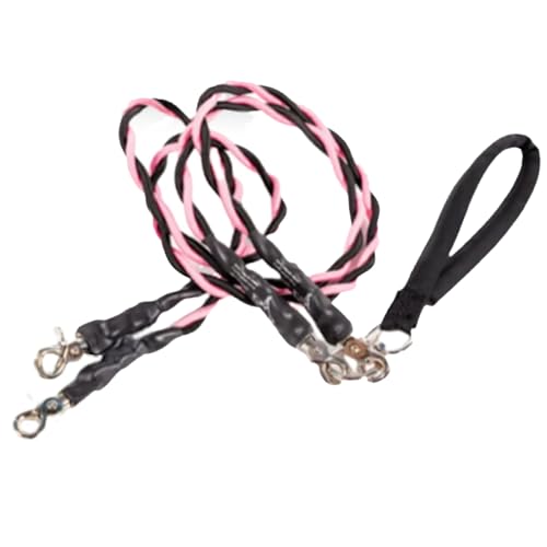Doppel Bungee Leine, Doppelhund Leine Mit Gepolsterten Griffen, 1. Stufen Trainingswerkzeug, Elastisches Bleiseil, 360 ° Schwenk Ohne Tangles Stoßdämpfertumstier Traktionsseil Für Mittel/große Rassen von Shenrongtong