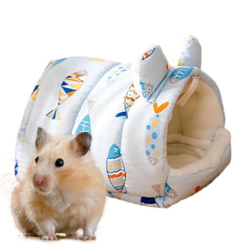 Hamster-Schlafnest | Hamsterhaus, Nest, Schlafhöhle, Bett, weiches Hamster-Baumwollnest, Haustier-Winterhaus, warmes Nest für Igel, Frettchen, Kaninchen, Rennmäuse von Shenrongtong