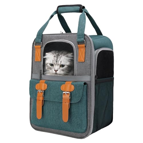 Haustier-Reisetasche, faltbar, tragbar, belüftet, für Reisen, Outdoor, Katzen-Rucksack, Tasche für Spaziergänge, Camping, Radfahren von Shenrongtong