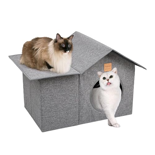 Haustierbedarf - Hundebett Katze Indoor Outdoor Haus - Outdoor Regendicht Hundehaus Katzenhaus Villa Zelt für kleine Haustiere, Kätzchen, Katze, Kaninchen von Shenrongtong