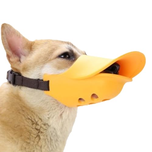 Hunde-Enten-Mundabdeckung – bissfeste Haustier-Mundabdeckung mit verstellbarem Riemen – weicher Silikon-Maulkorb, Entenschnabel-Mundabdeckung zur Verhinderung von Bellen, Beißen und Kauen Hunde-Enten-Mundabdeckung – bissfeste Haustier-Mundabdeckung mit verstellbarem Riemen – weicher Silikon-Maulkorb, Entenschnabel-Mundabdeckung zur Verhinderung von Bellen, Beißen und Kauen von Shenrongtong