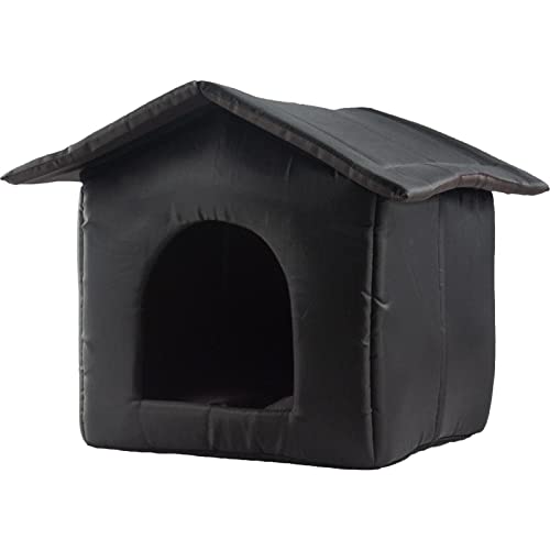 Katzenhaus für den Außenbereich, wasserdicht, Katzenhaus, Hundehütte für draußen, Faltbarer Haustierschutz für den W (, 40 x 38 x 35 cm) von Shenrongtong