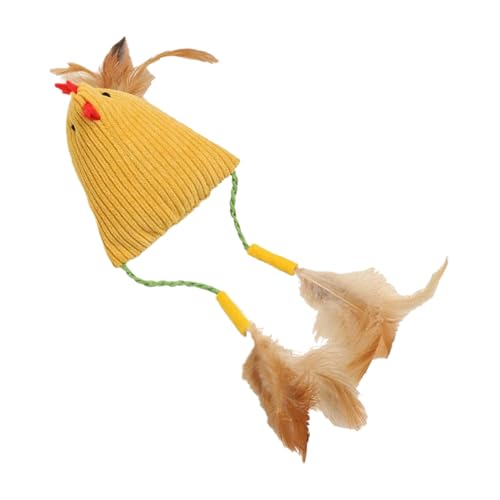 Katzenkauspielzeug – Indoor-Katzenspielzeug gegen Langeweile mit Feder, gefüllte Huhn-Form, Haustier-Anreicherung für Kätzchen, Zahnen, Spielen im Innenbereich, Langeweile Katzenkauspielzeug – Indoor-Katzenspielzeug gegen Langeweile mit Feder, gefüllte Huhn-Form, Haustier-Anreicherung für Kätzchen, Zahnen, Spielen im Innenbereich, Langeweile von Shenrongtong