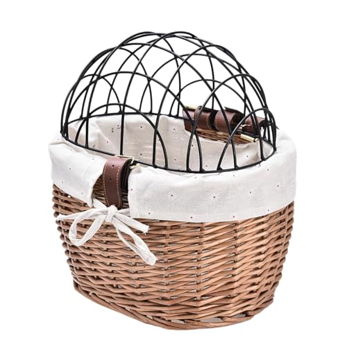 Katzenkorb für Weidenkorb mit Drahtgitter-Abdeckung – abnehmbare Mehrzweck-Hundetasche, vorne gewebter Korb, Hundesitz für Katzenkorb für Weidenkorb mit Drahtgitter-Abdeckung – abnehmbare Mehrzweck-Hundetasche, vorne gewebter Korb, Hundesitz für von Shenrongtong