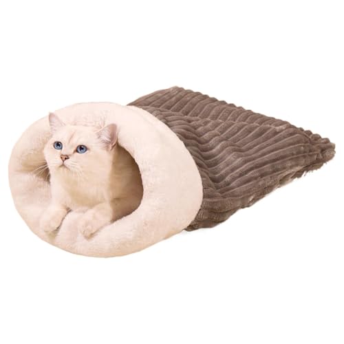 Shenrongtong Katzensackbett, Katzenkuschelsack, Katzenhöhlenbett für Wohnungskatzen, Weicher Plüsch, gemütlicher, bequemer großer Katzensack für den Innenbereich für kleine Haustierkaninchen Shenrongtong Katzensackbett, Katzenkuschelsack, Katzenhöhlenbett für Wohnungskatzen, Weicher Plüsch, gemütlicher, bequemer großer Katzensack für den Innenbereich für kleine Haustierkaninchen von Shenrongtong