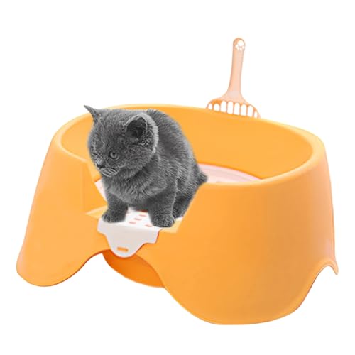 Katzentoilette - Katzenstreuschale Für Kätzchen - Offenes Design mit hohen Seitenwänden für Katzen und Kleintiere für Haushalt und Innenbereich Katzentoilette - Katzenstreuschale Für Kätzchen - Offenes Design mit hohen Seitenwänden für Katzen und Kleintiere für Haushalt und Innenbereich von Shenrongtong