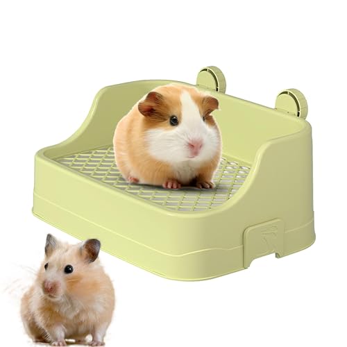Meerschweinchentoilette – Große Kapazität Käfig Katzentoilette | baumelnde Katzentoilette für Chinchillas, Frettchen, geteilter Töpfchentrainer für Meerschweinchen Meerschweinchentoilette – Große Kapazität Käfig Katzentoilette | baumelnde Katzentoilette für Chinchillas, Frettchen, geteilter Töpfchentrainer für Meerschweinchen von Shenrongtong
