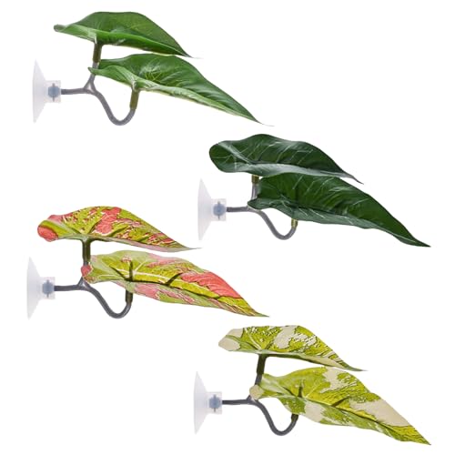 Shenrongtong Betta Leaf Hängematte, Betta Hängematte,Betta -Laichen - Dekorative Guppy Rasting -Bett für die Zucht, Set von 4 Fischtanklaichen von Shenrongtong