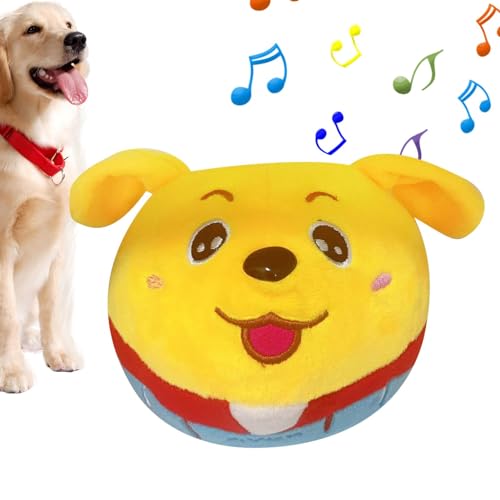 Shenrongtong Beweglicher Hundespielzeugball, aktiv bewegliches Haustier-Plüschspielzeug – elektronischer Tierspielzeugball – über USB wiederaufladbares interaktives Hundespielzeug für Hunde von Shenrongtong