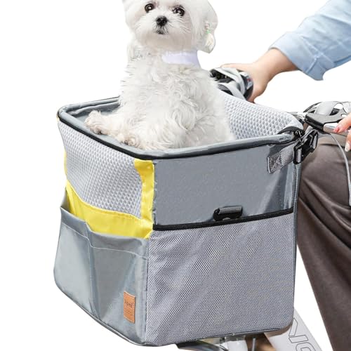 Fahrrad-Haustierträger, Fahrradkorb für Hunde - Wasserdichter Haustiertransporter mit Reißverschluss | Mehrzweck-Fahrrad-Welpenkorb, Hundekorb mit Mehreren Taschen zum Pendeln, Einkaufen Fahrrad-Haustierträger, Fahrradkorb für Hunde - Wasserdichter Haustiertransporter mit Reißverschluss | Mehrzweck-Fahrrad-Welpenkorb, Hundekorb mit Mehreren Taschen zum Pendeln, Einkaufen von Shenrongtong