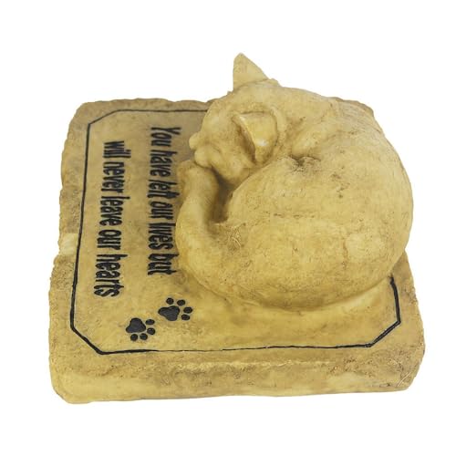 Grabmarkierungen für Haustiere, Katze, wasserdicht, niedlich, schlafende Katze, Grabmarker, Gedenksteine, Kunstharz, Katzen-Grabstein für Hinterhof, Terrasse, Rasen, Garten, Outdoor Grabmarkierungen für Haustiere, Katze, wasserdicht, niedlich, schlafende Katze, Grabmarker, Gedenksteine, Kunstharz, Katzen-Grabstein für Hinterhof, Terrasse, Rasen, Garten, Outdoor von Shenrongtong
