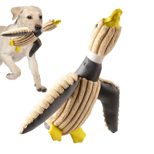 Shenrongtong Hundespielzeug Ente mit Quietscher, Stoffente Hundespielzeug | 2-in-1 langlebiges Entenspielzeug für Hunde - Spielzeug-Ente für Hunde, Stockenten-Hundespielzeug, Quietsche-Ente, von Shenrongtong