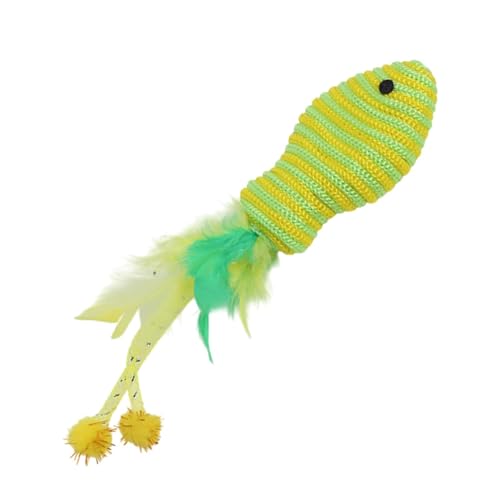 Shenrongtong Interaktives Katzenspielzeug, Fischspielzeug für Katzen - Feder Haustier Teaser Toys - Lustige Haustiervorräte, tragbare Katzenzubehör zum Spielen, Training Shenrongtong Interaktives Katzenspielzeug, Fischspielzeug für Katzen - Feder Haustier Teaser Toys - Lustige Haustiervorräte, tragbare Katzenzubehör zum Spielen, Training von Shenrongtong