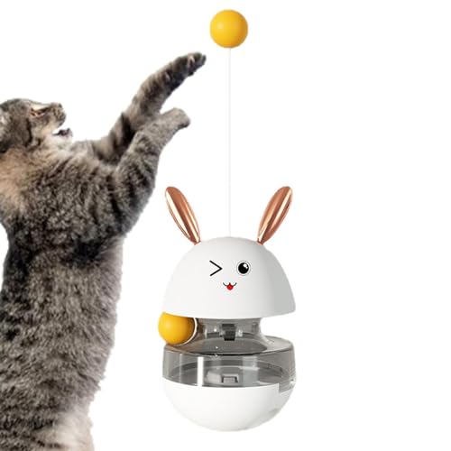 Shenrongtong Katzen-Leckerli-Spender Spielzeug - Katzenfutter-Puzzle-Katzenspielzeug - Slow Feeder Puzzle Cat Feeder Cartoon Shaped Cat Feeder Ball Interaktiver Katzen-Leckerli-Spender von Shenrongtong