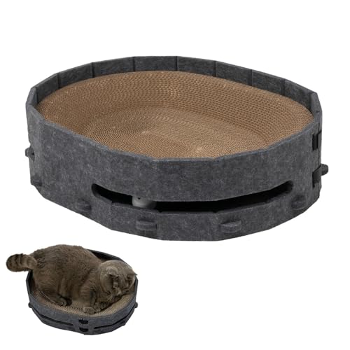 Katzenkratzmatte | Karton Abnehmbare Kratzpads für Katze | Austauschbare Katzenkratzzubehör mit integrierten Glocken für Katzen, Kätzchen, Haustiere Katzenkratzmatte | Karton Abnehmbare Kratzpads für Katze | Austauschbare Katzenkratzzubehör mit integrierten Glocken für Katzen, Kätzchen, Haustiere von Shenrongtong