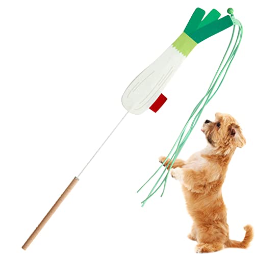 Shenrongtong Katzenspielzeug Zauberstab – Katzenspielzeug für Katzen im Innenbereich, Weizen/Frühlingszwiebeln – interaktives Katzentraining, leicht, interaktiv, Bälle, Spielzeug für Training von Shenrongtong