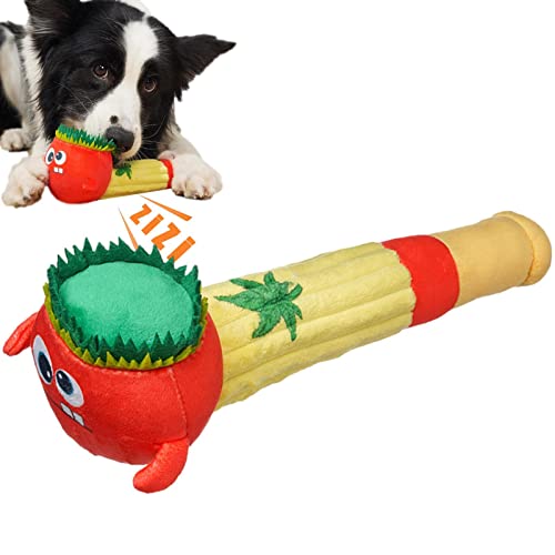Shenrongtong Kauspielzeug für Hunde | Lustiges Zahnen für Hunde, Kauspielzeug, niedlich, Plüschspielzeug, quietschend, unzerstörbar mit Quietscher, lindert Langeweile für Welpen von Shenrongtong