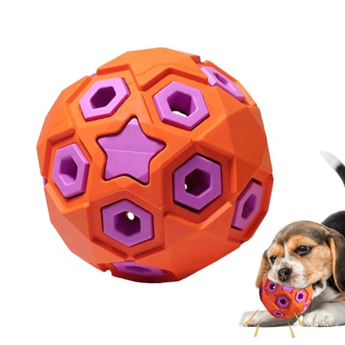 Shenrongtong Quietschendes Hundespielzeug, Gummi, hohl, sternförmig, quietschende Bälle für Hunde, bissfestes Trainingszubehör, tragbares multifunktionales Hundespielzeug für Kätzchen, Hunde, von Shenrongtong