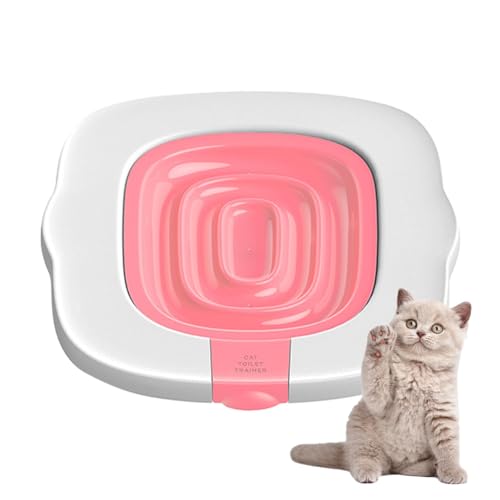 Toilettentraining für Katzen, stabile Katzentoilette für Toilettenzug, wiederverwendbares Kätzchen-Töpfchentrainingssystem, rutschfestes Toilettentoiletten-Trainer für alle Katzen und Kätzchen von Shenrongtong