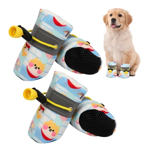 Welpenstiefel,Anti-Rutsch-Hundestiefel - 4X Outdoor-Hundeschuhe mit Kordelzug - Rutschfester, schmutzabweisender, Leichter, weicher Boden für Katzenschuhe, Pfotenschutz Welpenstiefel,Anti-Rutsch-Hundestiefel - 4X Outdoor-Hundeschuhe mit Kordelzug - Rutschfester, schmutzabweisender, Leichter, weicher Boden für Katzenschuhe, Pfotenschutz von Shenrongtong