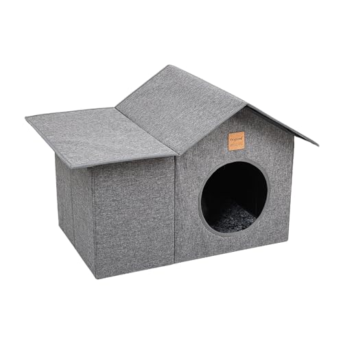 Heimtierbedarf | Tragbares Haustierhöhlenbett | Regenfestes Hundehaus für den Innen- und Außenbereich, Katzenhaus für Kätzchen, Hunde, kleine Haustiere, Kaninchen von Shenrongtong