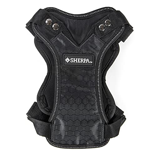 Sherpa Sicherheitsgurtgeschirr, Crash getestet, Hundegeschirr, verstellbar, vielseitig einsetzbar, super stark, einfach zu bedienen, mit No-Pull D-Ring, Schwarz, X-Large von Sherpa