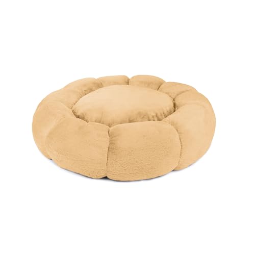 Sherry Kline Pets Daisy Round Beruhigendes Bett in Donut-Form für Hunde und Katzen, aus weichem Kunstfell, erhältlich in 4 Größen, maschinenwaschbar Sherry Kline Pets Daisy Round Beruhigendes Bett in Donut-Form für Hunde und Katzen, aus weichem Kunstfell, erhältlich in 4 Größen, maschinenwaschbar von Sherry Kline