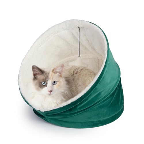 Sherry Kline Pets Ferien-Haustierhaus, aus rotem Samt oder grünem Samt, mit natürlichem Sherpa- und hängendem Pelzball, abnehmbares Sitzkissen zur Reinigung, 40,6 cm Durchmesser, leicht Sherry Kline Pets Ferien-Haustierhaus, aus rotem Samt oder grünem Samt, mit natürlichem Sherpa- und hängendem Pelzball, abnehmbares Sitzkissen zur Reinigung, 40,6 cm Durchmesser, leicht von Sherry Kline