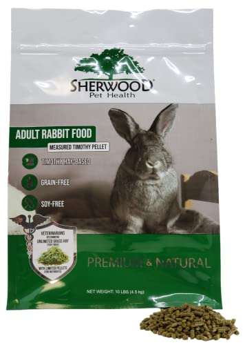 Sherwood Pet Health Adult Rabbit Food Timothy Hay Pellet 10 lbs. Hay-Based, Grain-Free, Soy-Free for Better Digestion von Sherwood Pet Health