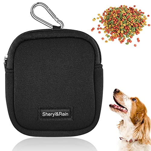 Sheryl&Rain Kleiner Leckerlibeutel für Hunde, Trainingsbeutel mit Reißverschluss, Leckerlibeutel im Taschenformat für Reisen, Spaziergang, Tasche für Leckereien, Schwarz Sheryl&Rain Kleiner Leckerlibeutel für Hunde, Trainingsbeutel mit Reißverschluss, Leckerlibeutel im Taschenformat für Reisen, Spaziergang, Tasche für Leckereien, Schwarz von Sheryl&Rain