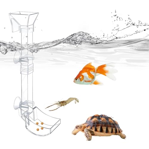 Aquarium-Garnelen-Futterrohr,Garnelen-Futterrohr - Futterrohr-Set für Aquarienfische mit transparentem Futternapf,Aquarium-Futterröhrchen-Set mit Glasschale und Saugnapf, transparente von Shichangda