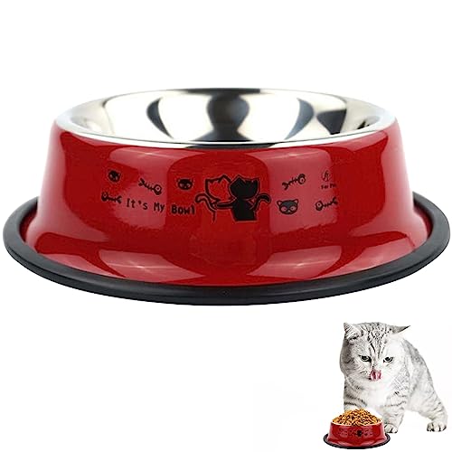 Shichangda Hundenapf aus Metall | rutschfeste Katzennäpfe | 18 cm große Futternäpfe für kleine Haustiere, Hunde, Katzen, Welpen und Kätzchen von Shichangda