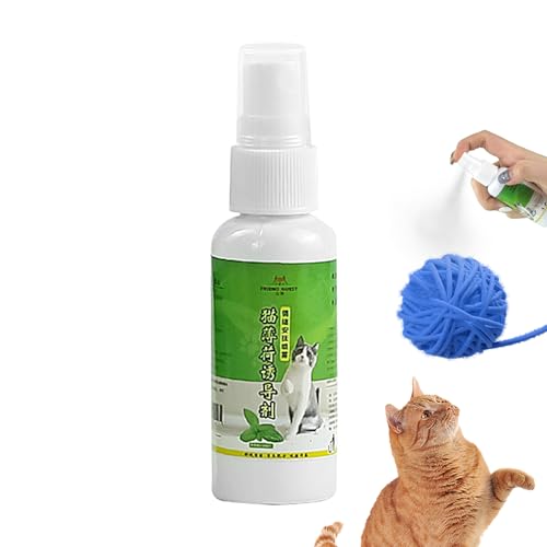 Katzenminze-Spray für Wohnungskatzen | 50 ml natürliches Katzenspray | Beruhigungsspray für Katzen, unterstützt das Verhalten und fördert die Entspannung auf Reisen, im Tierheim und bei von Shichangda