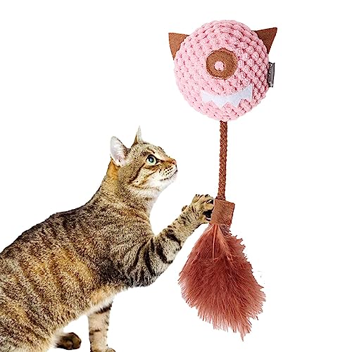 Shichangda Plüsch-Katzenspielzeug | Haustierspielzeug Katzenminze Süßes Kauspielzeug Plüsch | Haustierzubehör mit Glocke, 3 Farben, interaktives Spielzeug für Wohnzimmer, Tierbesitzer von Shichangda