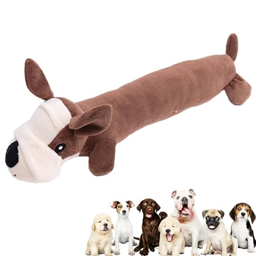 Shichangda Stofftier Hundespielzeug | Süßes Hundeplüschspielzeug - Welpenspielzeug mit Geräusch, quietschendes Hundekauspielzeug für Haustiere, kleine, mittelgroße und große Hunde von Shichangda
