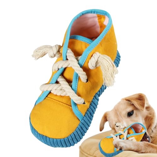Sneakers Kauspielzeug für kleine Hunde | Kreatives Quietschspielzeug in Schuhform | Welpenschuhe Spielzeug zum Zahnen | Interaktives Puzzlespielzeug mit Seil für kleine und mittelgroße Hunde von Shichangda