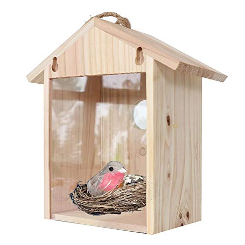 Fenster Vogelhaus Fenster Vogelfutterhaus mit Saugnapf Holz Hängend Vogelhaus für draußen von Shidongbla