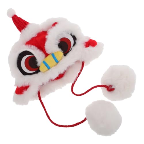 Haustiermütze, Wintermütze aus Wolle, Katze, Kopfbedeckung, Welpenkostüm, Cosplay, roter Flanell Haustiermütze, Wintermütze aus Wolle, Katze, Kopfbedeckung, Welpenkostüm, Cosplay, roter Flanell von Shidongbla