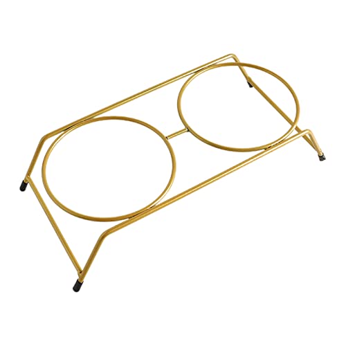 Pet Products Doppel-Futterstation mit hohem Ständer, Metallrahmen für Hunde und Katzen, 7,6 cm von Shidongbla
