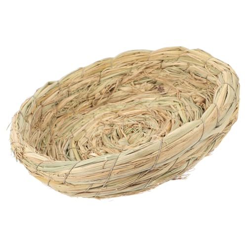 Shidongbla 1 x Vogelnest, handgefertigtes gewebtes Vogelnest mit flachem Boden, Brutnest für Kleintiere, Bett, Haus, Vogelkäfig-Zubehör, für Tauben, Tauben, Papageien Shidongbla 1 x Vogelnest, handgefertigtes gewebtes Vogelnest mit flachem Boden, Brutnest für Kleintiere, Bett, Haus, Vogelkäfig-Zubehör, für Tauben, Tauben, Papageien von Shidongbla