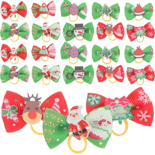 Shidongbla 30 Stück Hundehaarschleifen, Weihnachtsschleifen mit Gummiband, für kleine bis mittelgroße Jungen Mädchen Zubehör Shidongbla 30 Stück Hundehaarschleifen, Weihnachtsschleifen mit Gummiband, für kleine bis mittelgroße Jungen Mädchen Zubehör von Shidongbla