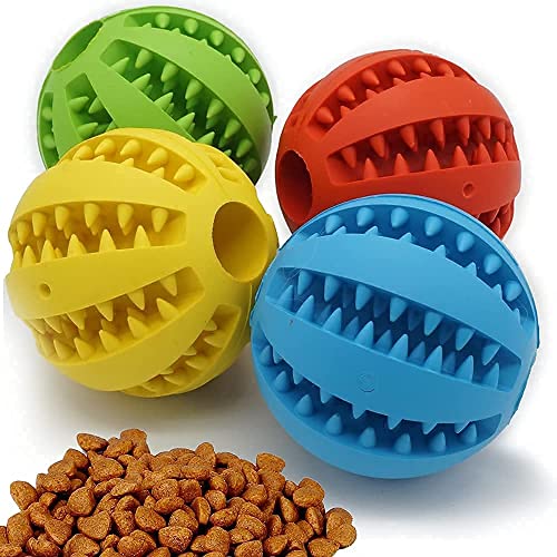 Shidongbla Hundespielzeugbälle, 5 cm, unzerstörbar, interaktives Hundespielzeug, Futterspender, Kauspielzeug, Zahnreinigungsball, Rot und Blau, 2 Stück Shidongbla Hundespielzeugbälle, 5 cm, unzerstörbar, interaktives Hundespielzeug, Futterspender, Kauspielzeug, Zahnreinigungsball, Rot und Blau, 2 Stück von Shidongbla